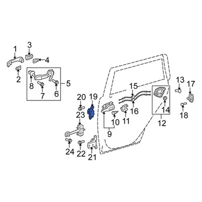 For Scion xB 2008-2015 Scion 6876020122 Rear Left Upper Door Hinge — 第 1/4 张图片