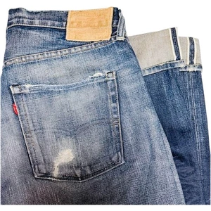 Rare Levi's 66501 501XX Repro Selvedge Denim Japanese W34 Vintage Fade F/S - Picture 1 of 18