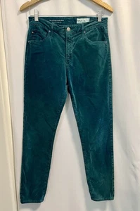 Anthropologie | AG Damen Jeans grün Stevie Straight High Rise Velvet - Größe 29 - Bild 1 von 9