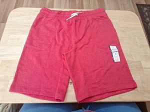 New Boys Size 18 Terry Cloth Pull On Shorts, Red By Wonder Nation - Picture 1 of 2