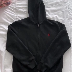Polo Ralph Lauren Full Zip Boy's Size 10-12 Medium Hoodie Hooded Sweatshirt Pony - Picture 1 of 2
