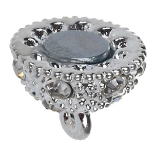5 pcs 10 mm Magnetic Clasp Rhinestone Silver R4Z86711 - Foto 1 di 5