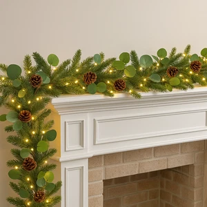 LED-Tannengirlande 3 Meter Zapfen Dekoration weihnachten Girlande mit LED Tannen - Bild 1 von 5