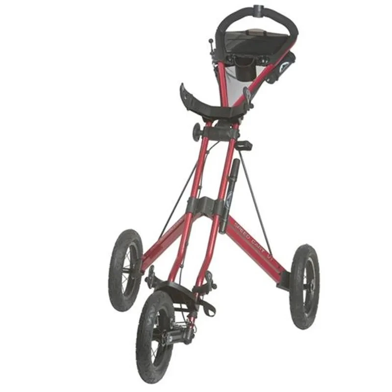 Sun Mountain Speed Cart V1 Push Foldable 3 Wheel Cart w/Umbrella Holder & Brake - Image 1 of 1