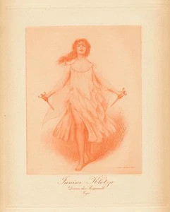 Gravure J. Lefeuvre c. 1920 - Danse des Poignards Danseuse J. Klotza - 2 - Picture 1 of 1