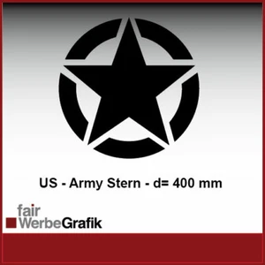 Aufkleber / Stern / US Army / American Car 400 mm #5022 - Bild 1 von 4