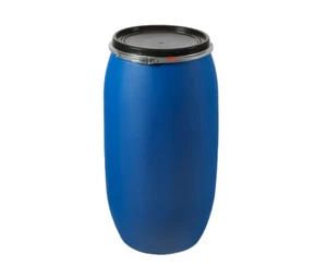 Weithalsfass Deckelfass Tonne 160 L, mit Metallbügel dicht verschließbar NEU - Bild 1 von 2