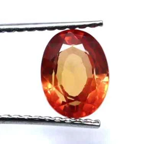 Zaffiro Arancio 4,15 Ct Forma Ovale CERTIFICATO NATURALE Gemma Sciolta Con Regalo - Foto 1 di 6