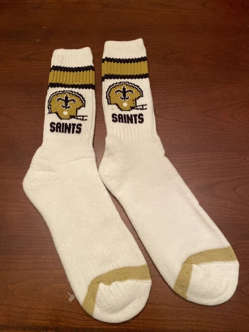 VINTAGE NFL  SOCKS TUBE SOCKS CREW SPORTSOX SIZE 10-13 USA  New Orleans Saints Cover