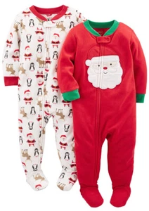 Simple Joys by Carter's Toddler 2-Pack Santa Christmas One Piece Pajama Set - Picture 1 of 6