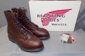 RED WING 4412 LEATHER SUPERSOLE RESISTANT STL TOE USA MANY  NEW N BOX SIZE WIDTH - Picture 1 of 14