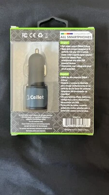 Cellet Universal High Power 10 Watt  2.1 Amp Dual USB Port Car Charger - Image 1 of 4