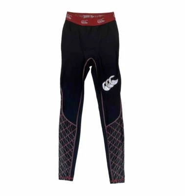 Canterbury Mens Mercury TCR Compression Tights/Leggings Size Small Black Red Sil - Image 1 of 4