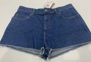 ROXY Cut Off Style Denim Shorts Size 27 Kissing The Swell Mid Waist NEW RRP $69 - Picture 1 of 7