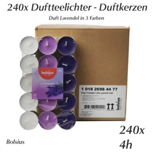 Duft Teelichter Duftkerzen Bolsius 8x30 Lavendel 240x 4h - Bild 1 von 4