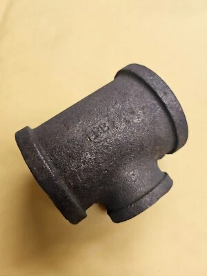 1-1/4" x 1-1/4" x 3/4" TEE CAST BRASS NPT Threaded MADE IN USA PIPE FITTING - Image 1 of 4