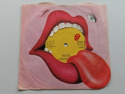THE ROLLING STONES 1976 U.K. 45   FOOL TO CRY   CRAZY MAMA - Image 1 of 4