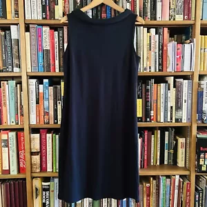 Vestido Vaina Talbots Nuevo con Etiquetas Negro Cuello Capucha Redonda Sin Mangas, Talla M - Imagen 1 de 10