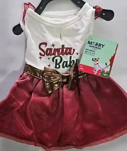 Merry Makings Santa Baby Dress for Pets, Small, Red - Picture 1 of 8