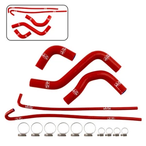 Kit tubo di raffreddamento del radiatore in silicone per Kawasaki Z900 17-24 RED - Bild 1 von 13