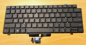 Used OEM Dell Latitude 5420 7420 7520 7420 US Backlit Keyboard 0CW3R5 08MJ5F - Picture 1 of 2