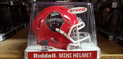 GEORGIA BULLDOGS  NATIONAL CHAMPIONS NCAA MINI HELMET RIDDELL NEW IN BOX Cover