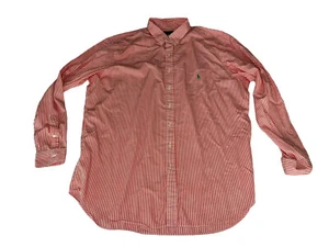Polo Ralph Lauren Orange Stripe Casual Button Down Shirt Short Sleeve Mens 2XLT - Picture 1 of 4