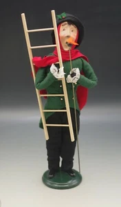 BYERS CHOICE CAROLERS 1993 LAMPLIGHTER WITH TORCH AND LADDER  SIGNED  - Picture 1 of 6