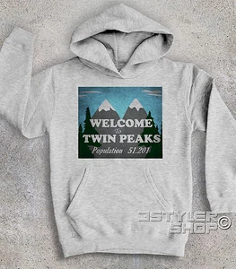 Child Sweatshirt TWIN PEAKS Welcome Sign Laura Palmer? Agent Cooper - Picture 1 of 1