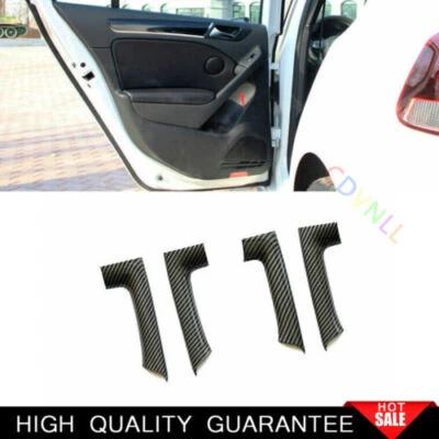 Cubierta de reposabrazos interior de fibra de carbono para Volkswagen Golf MK6 10-2013 4x Foto 1 de 4