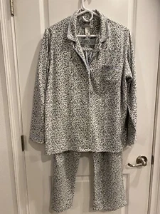 liz claiborne 2pc fleece pajamas, womens L, see description for measurements - Picture 1 of 10