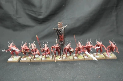 Pre-Loved Bloodletters Khorne Daemons AoS / 40k | Warmodels.co.uk ref 101 - Image 1 of 2