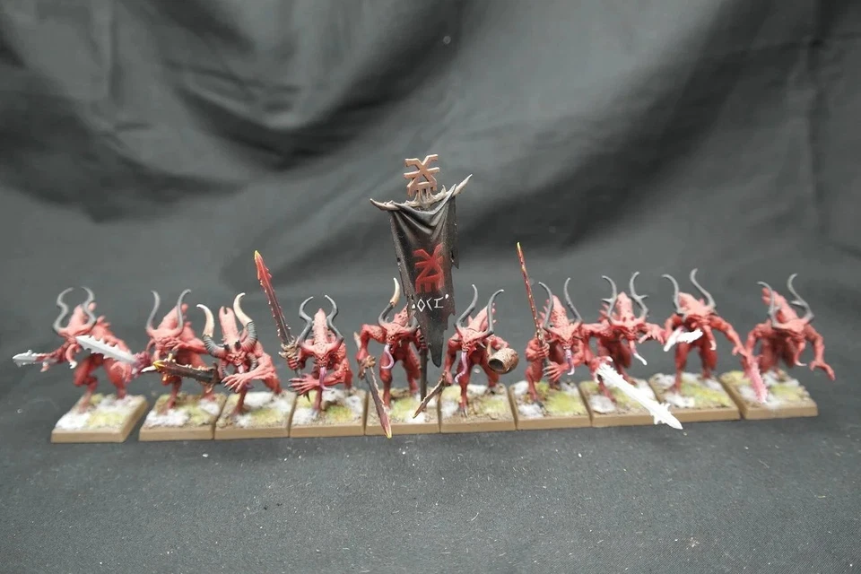 Pre-Loved Bloodletters Khorne Daemons AoS / 40k | Warmodels.co.uk ref 101 - Image 1 of 2