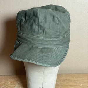 Vintage 60s Vietnam Sateen Utility Cap Size 6 3/4 USMC 1962 OG-107 Cotton USA - Picture 1 of 9
