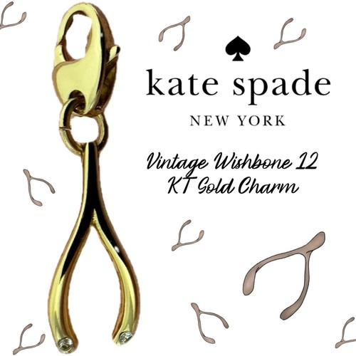 Ciondolo KATE SPADE Osso dei Desideri Vintage Oro 12 KT (senza bracciale)