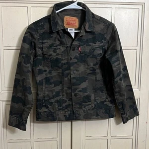 Levi’s size medium or 10/12 kids camouflage jean jacket - Picture 1 of 3