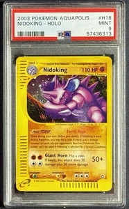 Pokemon 2003 Aquapolis Nidoking Holo H18/H32 PSA 9 - Imagen 1 de 2