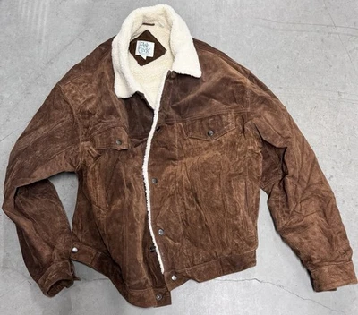 Chaqueta Abrigo Bombardero Ash Creek XL Sherpa Gamuza Cuero Forrado Marrón *bonita* Foto 1 de 4