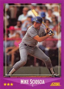 Mike Scioscia 1988 Score 53 Los Angeles Dodgers Baseball Card - Picture 1 of 2