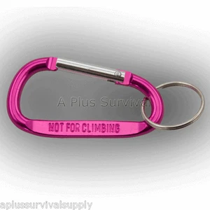 Paquete de 2 X-Grande Mosquetón Mochila Cinturón Campamento Kit de Supervivencia - Rosa - Imagen 1 de 1
