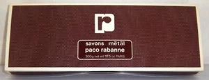 VINTAGE PACO RABANNE SAVONS METAL SOAP 100g x 3 + SOAP DISH NEW & BOXED GIFT SET - Picture 1 of 7