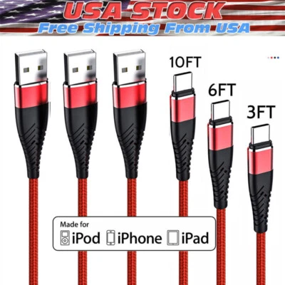 For Apple iPhone 15 Pro Max 15 Plus Charger USB Type C Cable Data Transfer Lead - Image 1 of 4