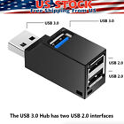 USB 3.0 Hub 3-Port Adapter Charger Data SLIM Super Speed PC Mac Laptop Desktop
