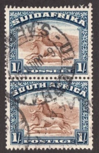 1927 South Africa Sc #29 - 1 Shilling - Nature Animal Pictorial - Used Cv$30 - Picture 1 of 1