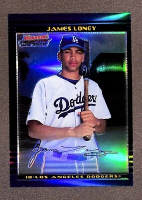 Bowman Chrome Draft Picks Refractor 2002 #BDP-19 James Loney novato/300 Foto 1 de 3