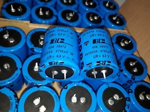 4PCS NEW 4700UF 63V 105C BC VISHAY 058 LOW ESR CAPACITORS FOR AUDIO !! - Picture 1 of 1