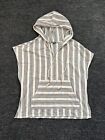 Wild Fable  Women's Poncho Cap Sleeve Hooded Earthy Striped Sz Med NWT