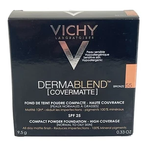 Vichy Dermablend Covermatte Compact Powder Foundation Colour 55 Bronze SPF 25 - Picture 1 of 5