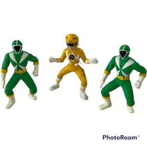 Mighty Morphin Power Ranger Yellow Vintage 1994 + Green 2001 (2) Mini Fig Bundle - Picture 1 of 11