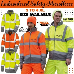 Personalised Embroidered Result SafeGuard Safety MicroFleece Jacket Workwear - Picture 1 of 5